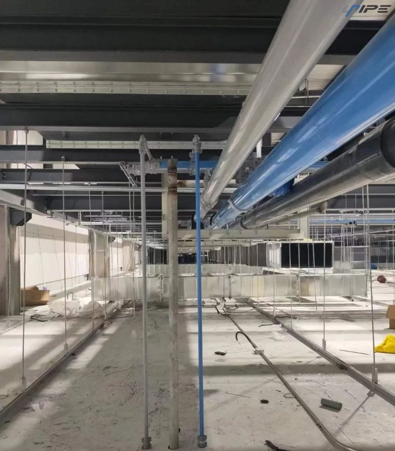 Blue Aluminum Air Pipe in Compressed Air System