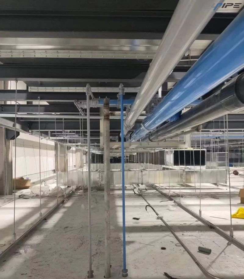 Blue Aluminum Air Pipe in Compressed Air System