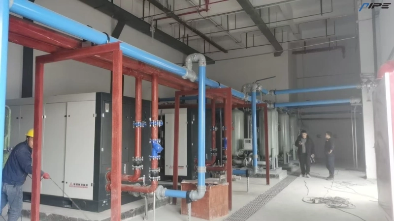 Blue pipe for compressed air